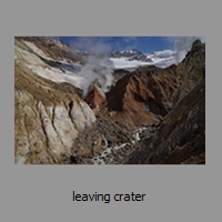 leaving crater